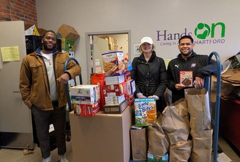 Donations at a Harford Food Pantry