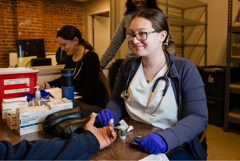 Student Nurse from the University of St. Joseph at Hands On Hartford